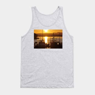 Sunset And The Boats Tank Top